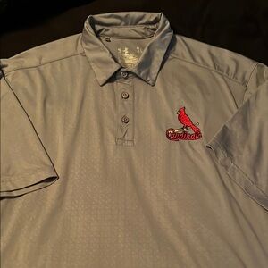 Men's Gray Under Armour Cardinals golf shirt